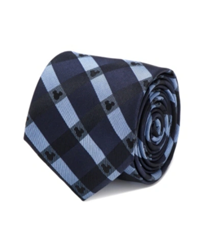 Disney Mickey Mouse Plaid Men's Tie In Blue