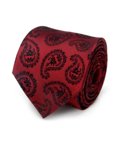 Dc Comics Batman Paisley Men's Tie In Red