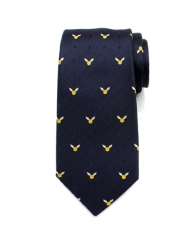 Harry Potter Golden Snitch Dot Men's Tie In Blue