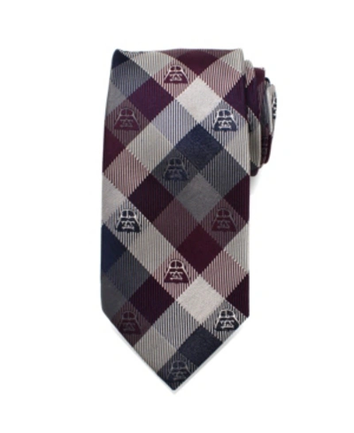 Star Wars Darth Vader Modern Plaid Men's Tie In Plum