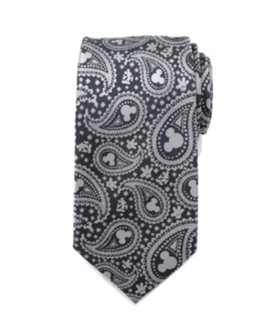 Disney Mickey Mouse Paisley Men's Tie In Gray