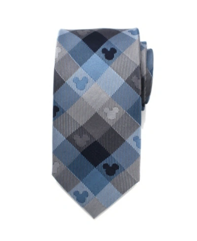 Disney Mickey Mouse Plaid Men's Tie In Blue