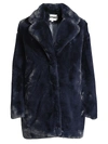 Apparis Women's Sophie Faux Fur Coat In Navy