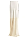 Alejandra Alonso Rojas Women's Dip-dye Silk Maxi Skirt In Pomegranate Gold