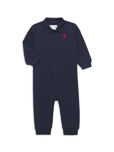 Ralph Lauren Baby Boy's Interlock Classic Coverall In French Navy