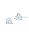 Kwiat Women's Stud Platinum & Diamond Solitaire Round Stud Earrings/0.25 Tcw In White Gold