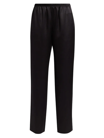 Adriana Iglesias Alessia Stretch-silk Pants In Black