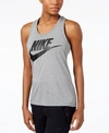 Nike Sportswear Plus Size Essential Logo Sleeveless T-shirt In Grey