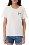 Maje Paris Embroidered Tee In White