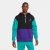 Nike Jordan Men's Jumpman Air Fleece Hoodie In Purple/black