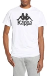 Kappa Authentic Estessi Logo T-shirt In White/black