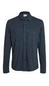 Faherty Knit Seasons Shirt In Blue Nights