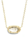 Kendra Scott Elisa Birthstone Pendant Necklace In April/clear/gold