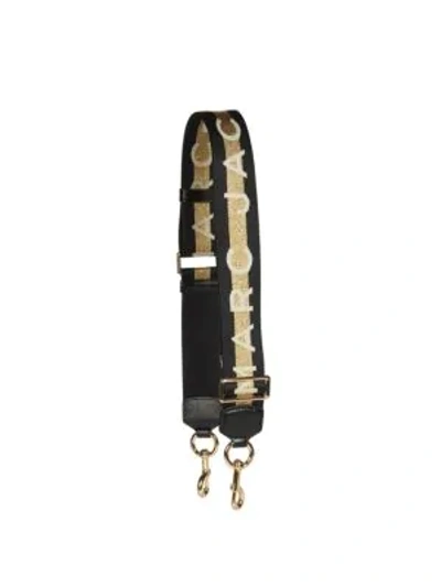 Marc Jacobs Women's Logo Webbing Strap In Gold Multi