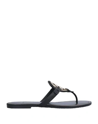 Tory Burch Toe Strap Sandals In Black