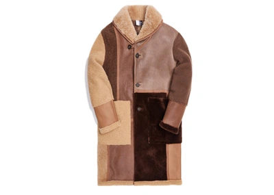 その他 Kith Printed Shearling Short Becker Coat Pre-owned Kith Shearling Patchwork Becker Coat Tan/multi | ModeSens