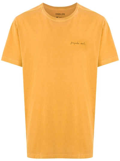 Osklen T-shirt Stone Paddleball In Yellow