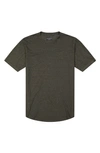 Goodlife Overdyed Triblend Scallop Crewneck T-shirt In Olive Night