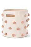 Pehr Petit  Pompom Canvas Bin In Blush
