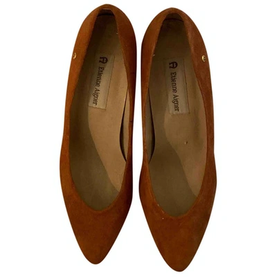 Pre-owned Etienne Aigner Leather Heels In Brown