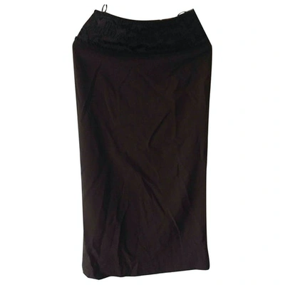 Pre-owned Jean Paul Gaultier Wool Mid-length Skirt In Brown