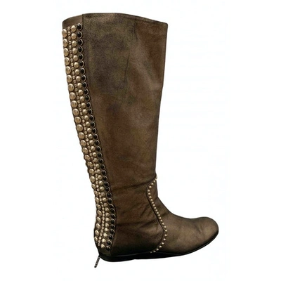 Pre-owned Giuseppe Zanotti Leather Boots In Brown