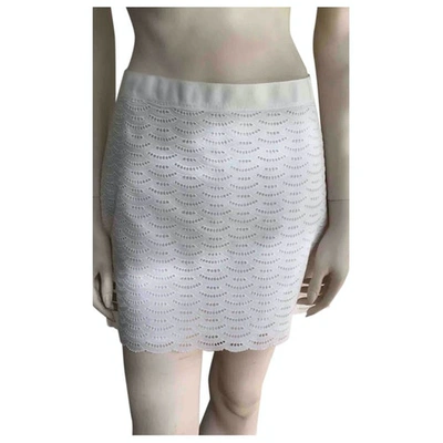 Pre-owned Jcrew Mini Skirt In White