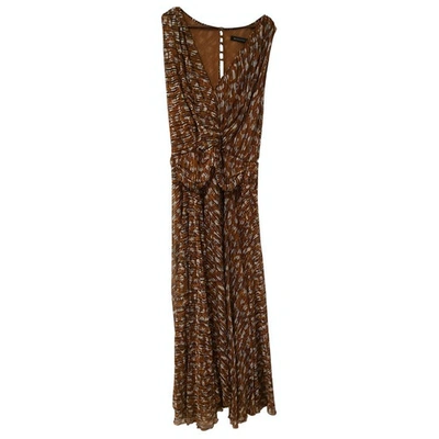 Pre-owned Mangano Maxi Dress In Brown