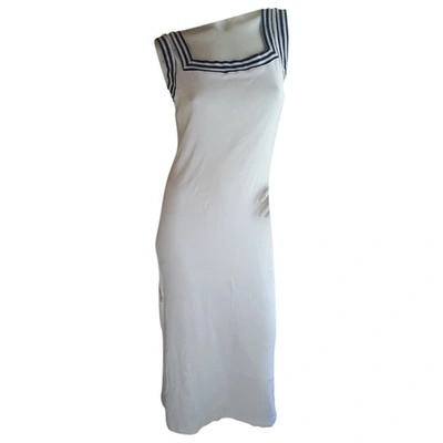 Pre-owned Jean Paul Gaultier Maxi Dress In White