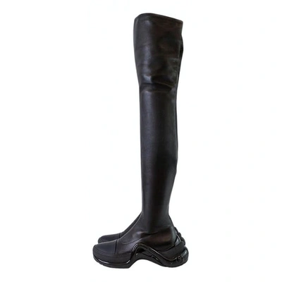 Pre-owned Louis Vuitton Archlight Leather Boots In Black