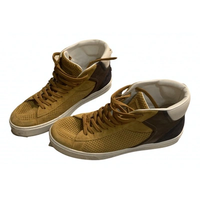 Pre-owned Louis Vuitton High Trainers In Yellow