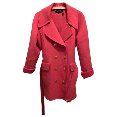 Pre-owned Gucci Pink Cashmere Coat