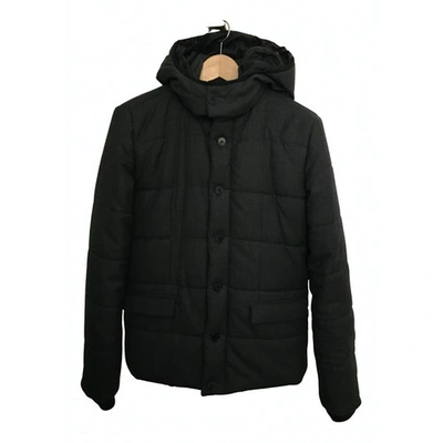 Pre-owned Sandro Wool Puffer In Anthracite