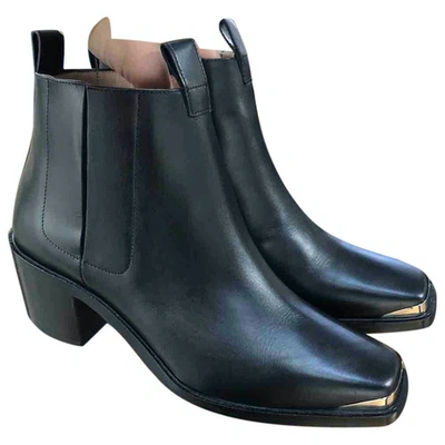 Pre-owned Hugo Boss Black Leather Boots