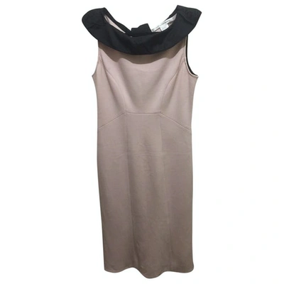 Pre-owned Diane Von Furstenberg Wool Mid-length Dress In Pink