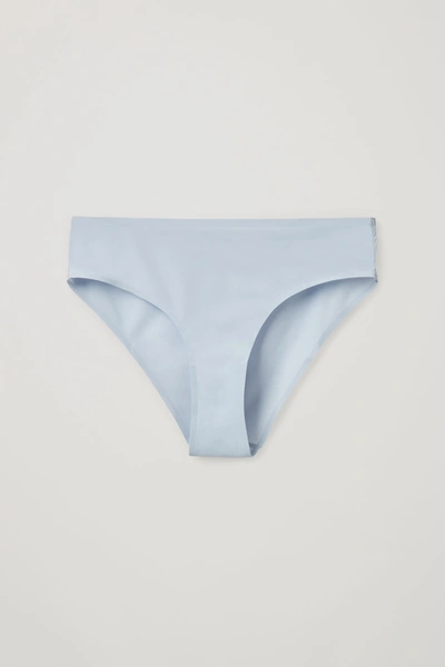 Cos Recycled Polyamide Brazilian Briefs In Blue