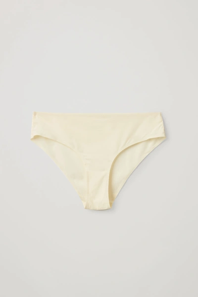 Cos Recycled Polyamide Brazilian Briefs In Yellow
