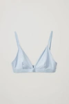 Cos Triangle Microfibre Bra In Blue