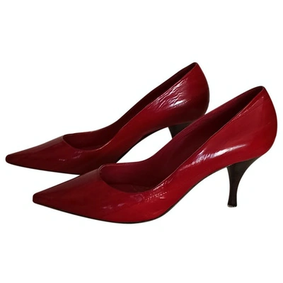 Pre-owned Baldinini Leather Heels In Red