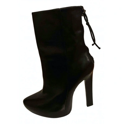 Pre-owned Haider Ackermann Leather Ankle Boots In Black