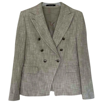 Pre-owned Tagliatore Beige Tweed Jacket