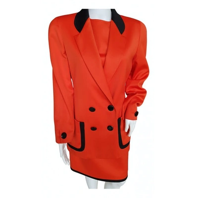 Pre-owned Genny Wool Suit Jacket In Red