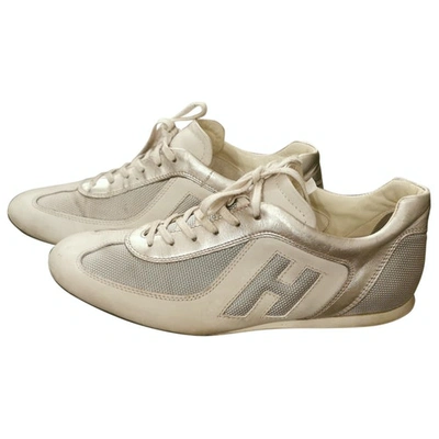Pre-owned Hogan Leather Low Trainers In White