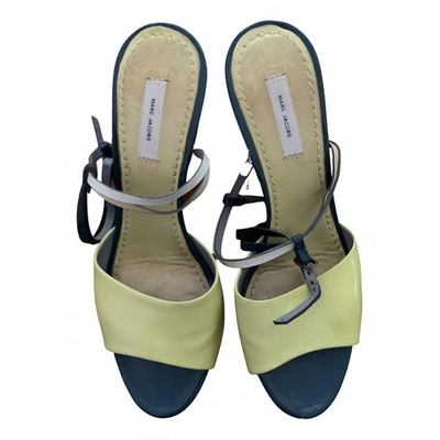 Pre-owned Marc Jacobs Green Patent Leather Sandals