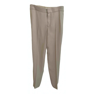 Pre-owned Chloé Trousers In Beige