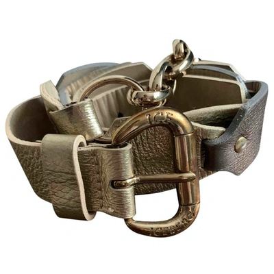 Pre-owned Iceberg Leather Belt In Gold