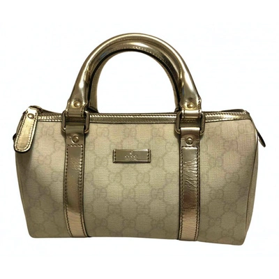 Pre-owned Gucci Cloth Bowling Bag In White