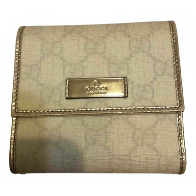 Pre-owned Gucci Cloth Wallet In White
