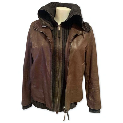 Pre-owned Jean Paul Gaultier Leather Jacket In Brown