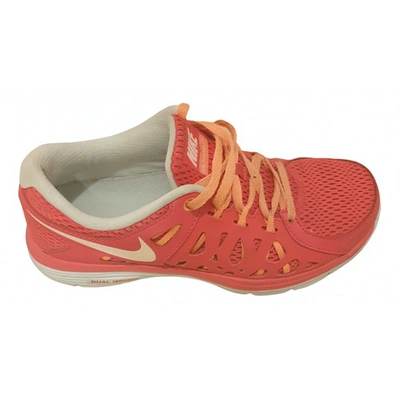 Pre-owned Nike Cloth Trainers In Orange